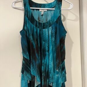 Dress Barn Teal and Black Sleeveless Women's Top